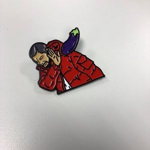 NEW Drake with Eggplant Emoji Pin Hotline Bling 🍆